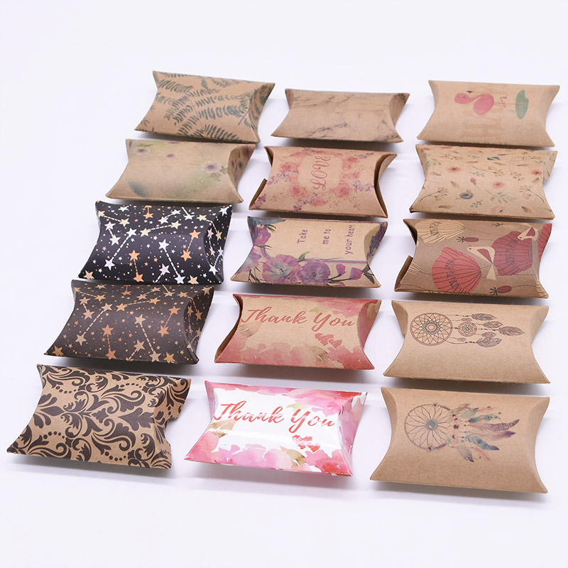 Event Party Box - 10/20/50 adet Kraft kağıt kutusu yastık