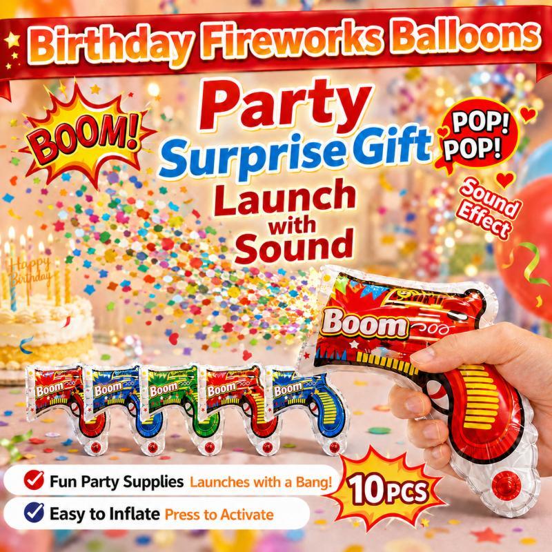Confetti Cannon Tube - 10 adet parti popper balon tabancası