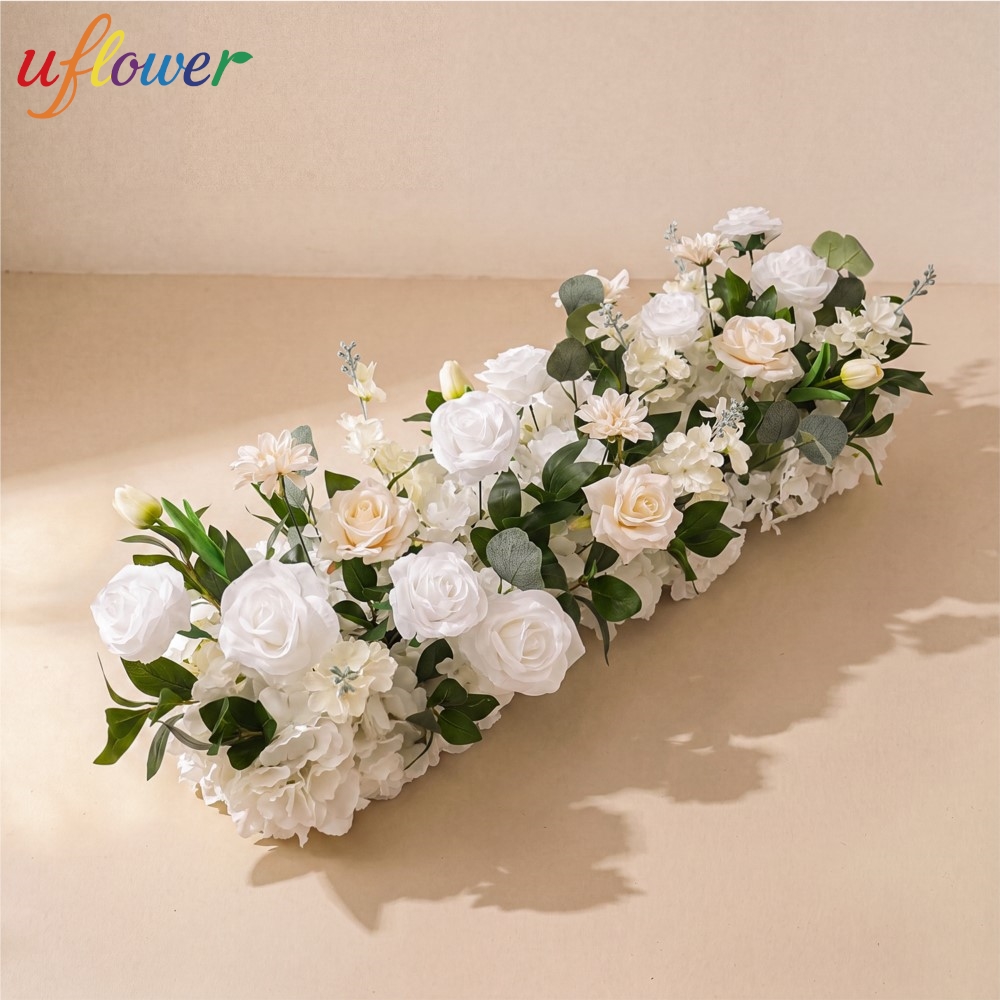 Flower Wall Panel - Uflower Gül Yeşillik Çiçek Sırası Uzun