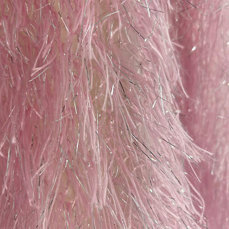 Glitter Tablecloth - 140Cm genişliğinde Altın Düzenli Saçaklı Tüy