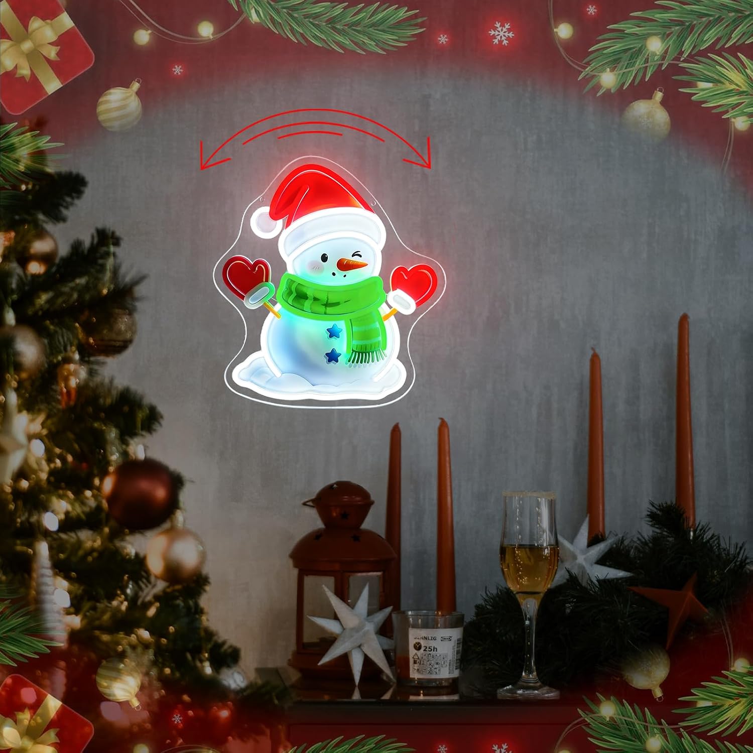 Dalgalanan Noel Kar Adamı LED  - Neon Sign Party incelemesi ve fiyatı