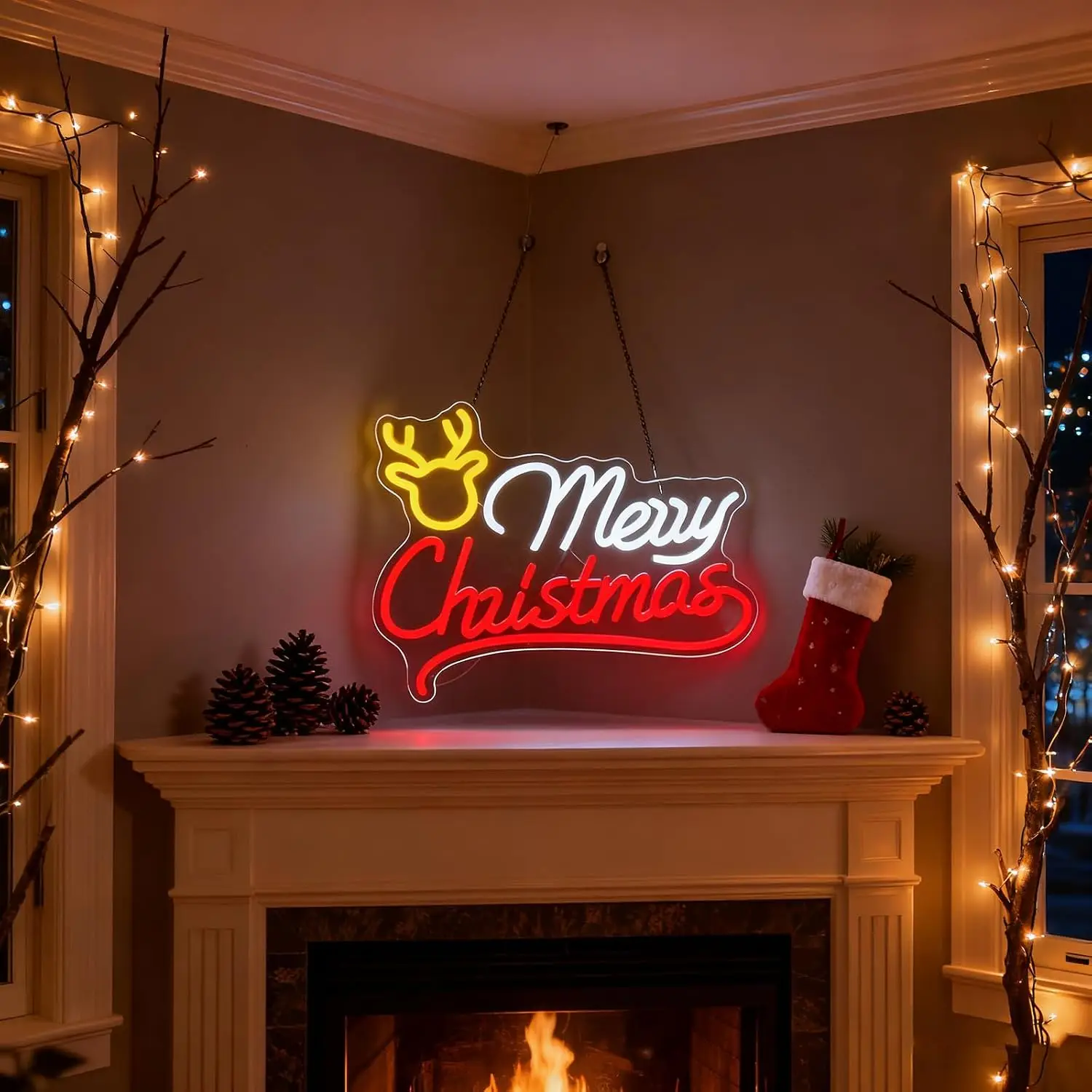 Mutlu Noeller Ren Geyiği Neon  - Neon Sign Party incelemesi ve fiyatı
