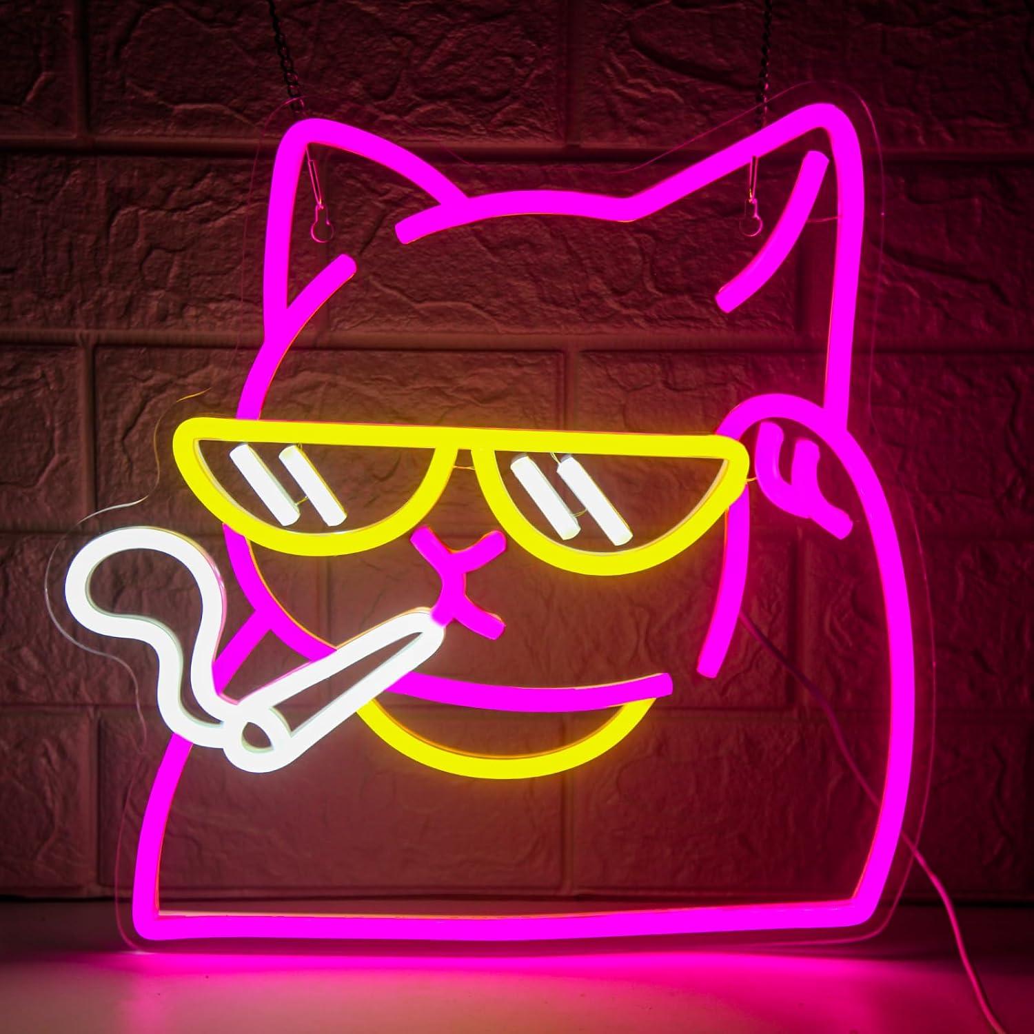 Sigara İçen Kedi Neon Tabelası - Neon Sign Party incelemesi ve fiyatı